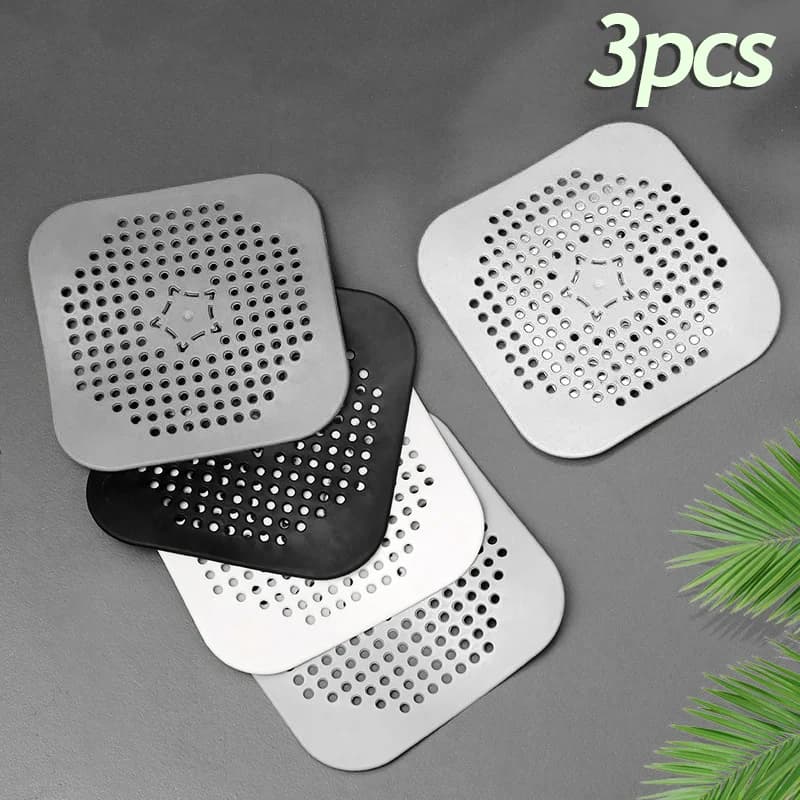 3PCS Ablauf Haar Catcher Filter Waschbecken Anti-blocking Sieb Badewanne Dusche Boden Silikon Stopper Abdeckung Küche Bad Zugriffs