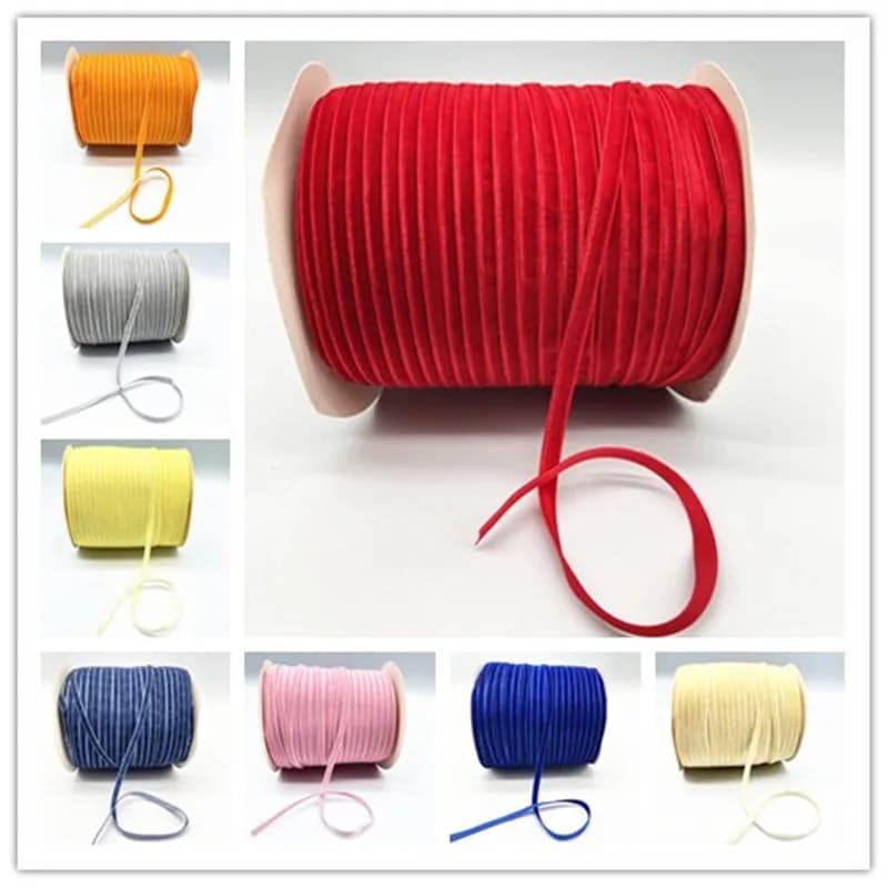 Neue 5yards 6mm Samt Band Hochzeit Handgemachte Band Geschenk Verpackung Haar Bowknot DIY Party Dekoration Weihnachten Band
