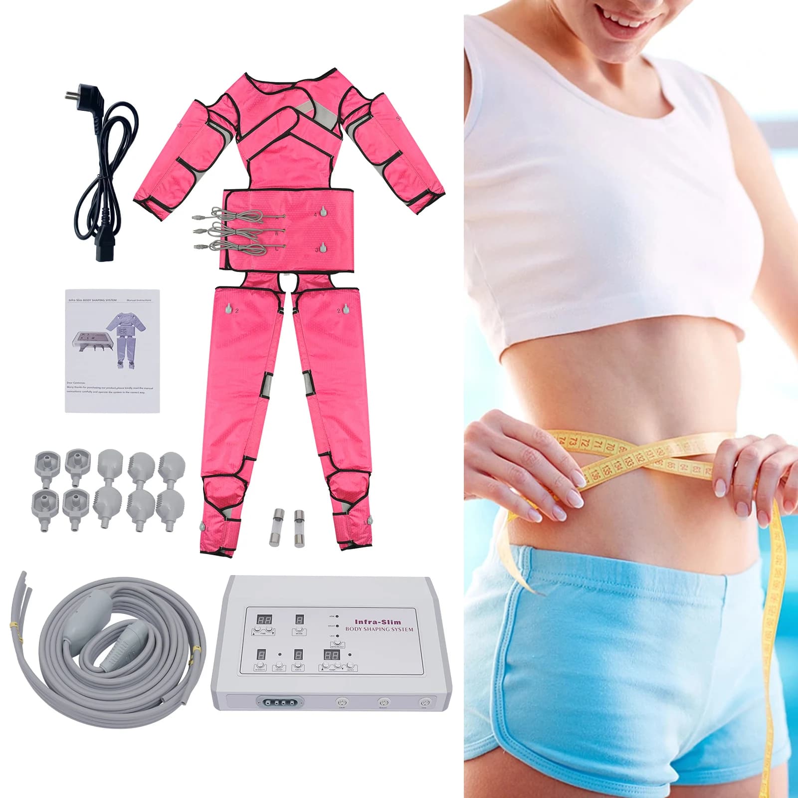 Ganzkörpermassagekostüm, Infrarot-Wärme- und Luftdruckmassagegerät für Sauna, Spa, Entspannung der Muskeln, Entladung von Giftstoffen, 6 Modi