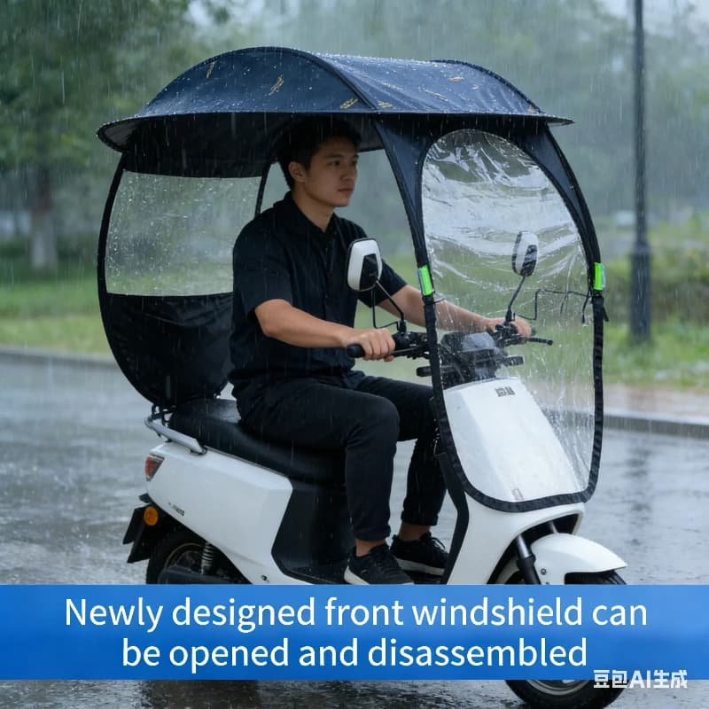 Winddichter, wasserdichter Sonnenschutz für Elektrofahrräder, universell passend für E-Scooter, Motorräder, Outdoor-Schutz, Regenschutz