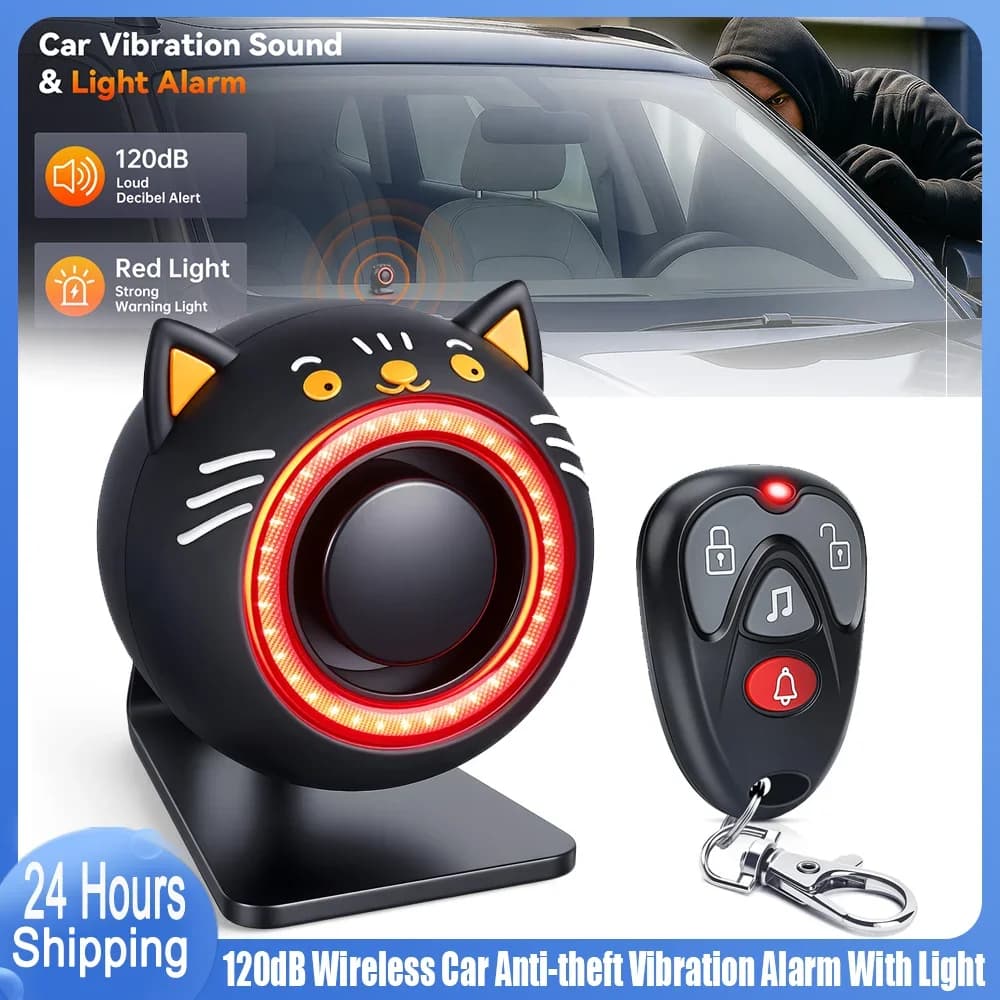 Extractme 120 dB kabelloser Autoalarm, Automobil-Schutzsystem, Gerät mit 3 Empfindlichkeitsstufen, Fahrzeugalarmsystem, Autozubehör
