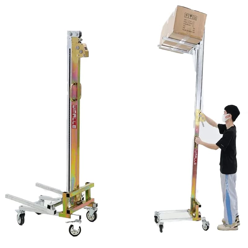 Manuelles Entladen, Heben, Handhabung, Stapler, Gabelstapler, Heben, tragbarer zusammenklappbarer Gabelstapler, leicht, zum Heben und Handhaben