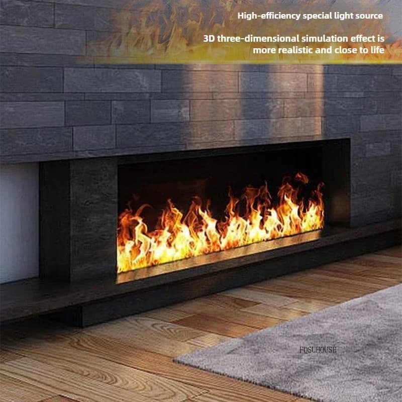 3D Atomisierter Kamin mit Feuerimitation für Wohnzimmer, Gesundes Zuhause, Kein Rauch, Kein Geruch, Wasserdampf 3D-Flamme, Sicher CE-Zertifiziert