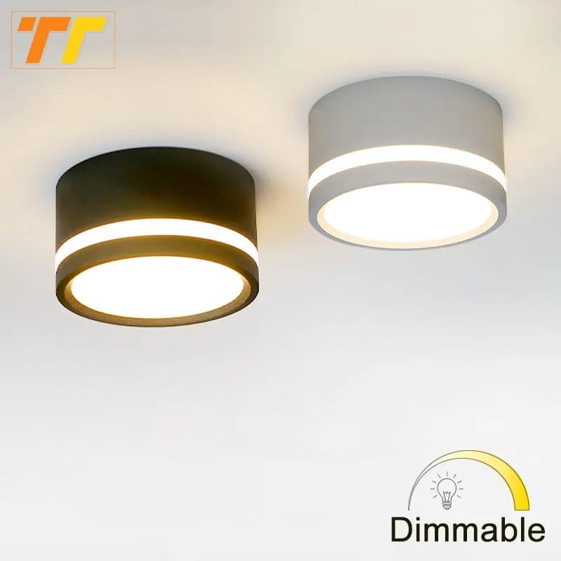 Oberfläche Montiert Dimmbare Led Downlight 18W 12W 15W 5W 7W 9W Seite Guide Licht lampe für decke spot lichter 220V Dimmen Beleuchtung