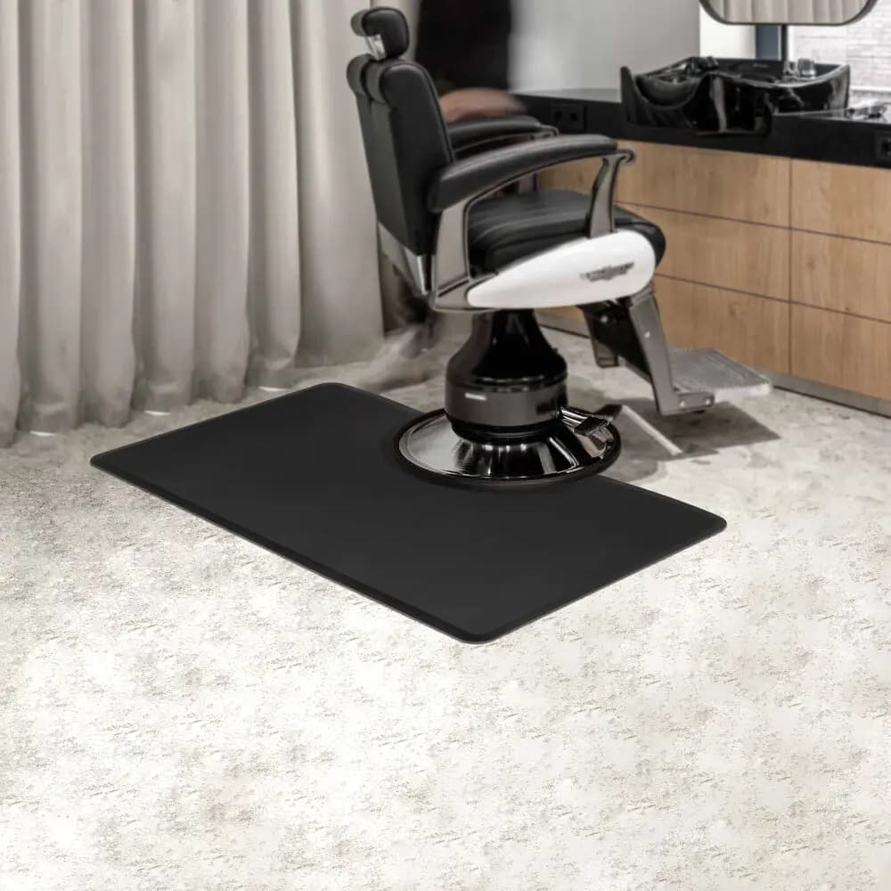 Salon-Bodenmatte, 91 x 152 cm, Anti-Ermüdungs-Friseursalon-Stuhlmatte für Stuhlbasis, rutschfeste und wasserdichte PU-Matte