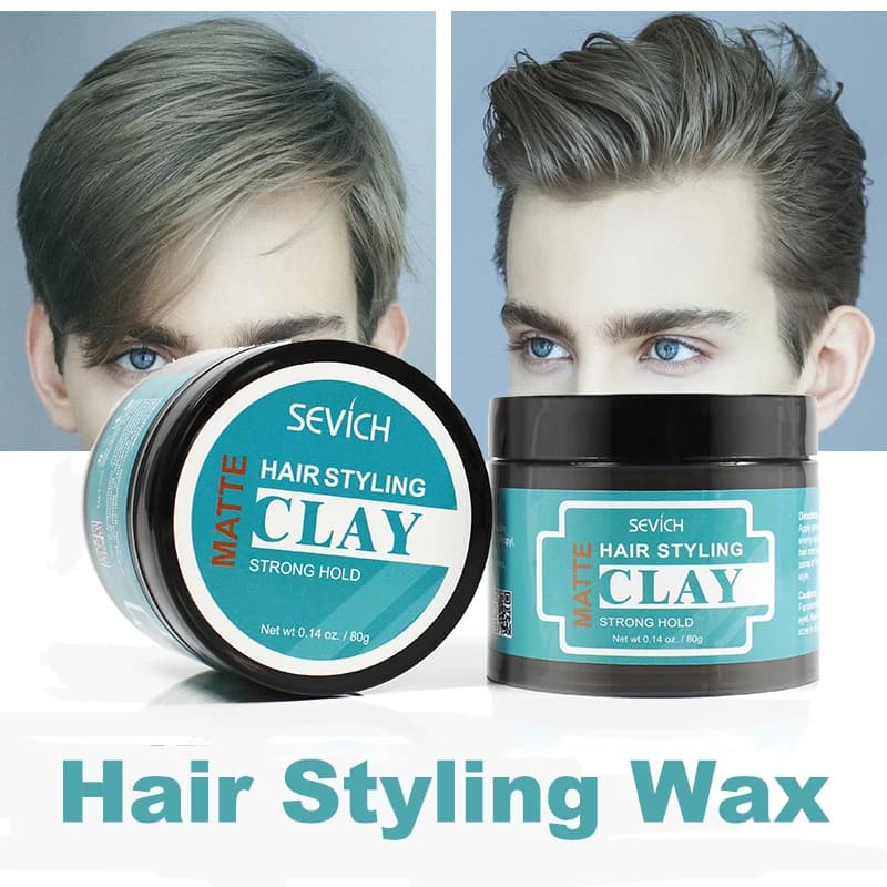 80 g Haar-Ton, starker Halt, mattes Haar-Styling-Wachs, Männer-Haar-Styling-Schlamm, leicht zu waschen, praktischer, nicht fettender Styling-Ton,
