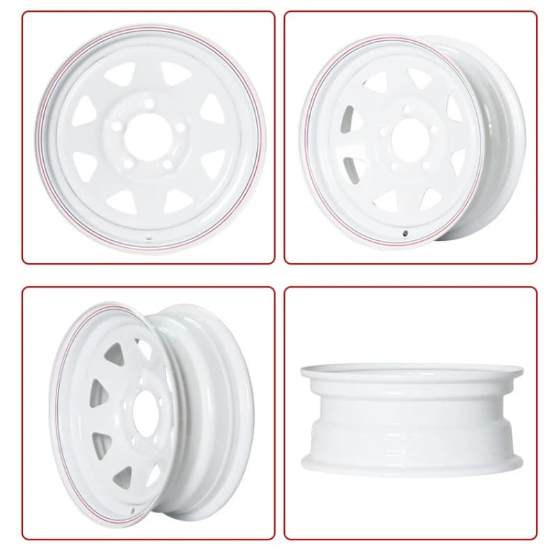12 Zoll/13 Zoll/14 Zoll/15 Zoll 5 Löcher RV Stahlräder Stahlfelge für LKW Anhänger Bootsanhänger RV Anhänger Anhänger Stahlring