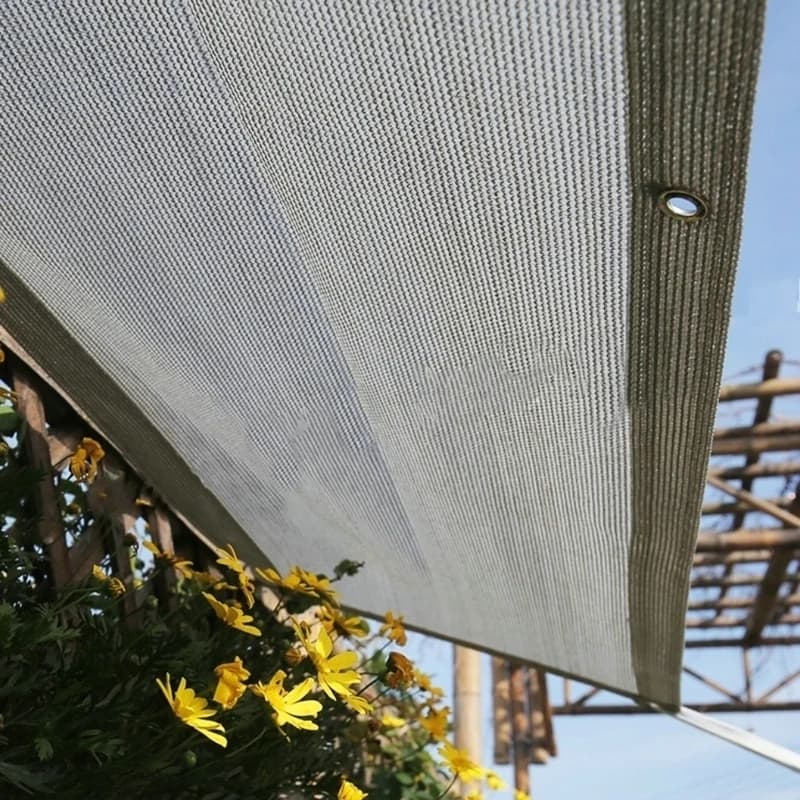 1 Stück graues HDPE-Garten-Sonnenschutznetz, Sonnenschutzgewebe für den Außenbereich, für Terrasse, Hof, Sonnenschutz, Pflanzenschutz