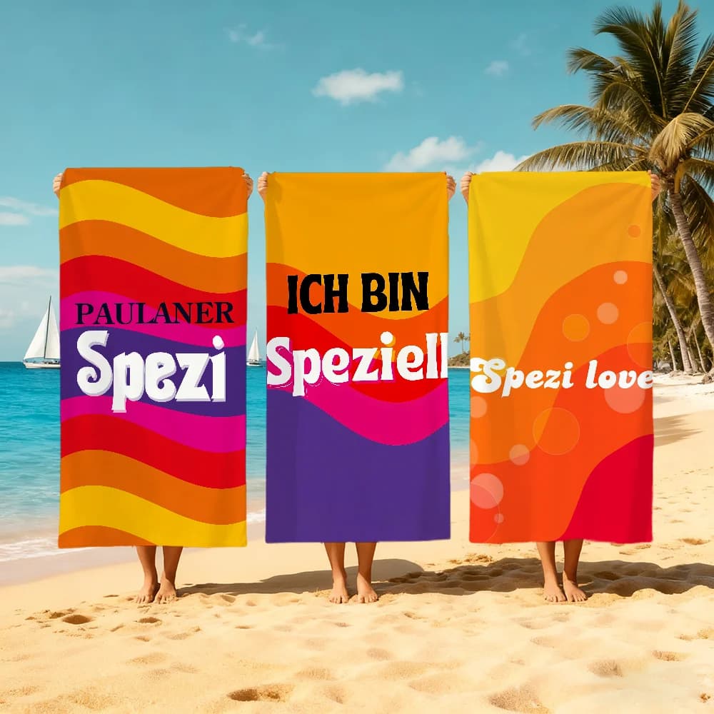 P-Paulaner S-Spe-zi Handtuch, großes, schnell trocknendes, weiches Mikrofaser-Strandtuch für Reisen, Fitness, Sauna, Baden, Camping