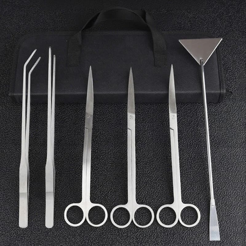 Aquarium Reinigung Werkzeuge Set Welle Schere Pinzette Wasserpflanze Gras Trimmen Edelstahl Aquarium Werkzeuge Aquarium Zubehör