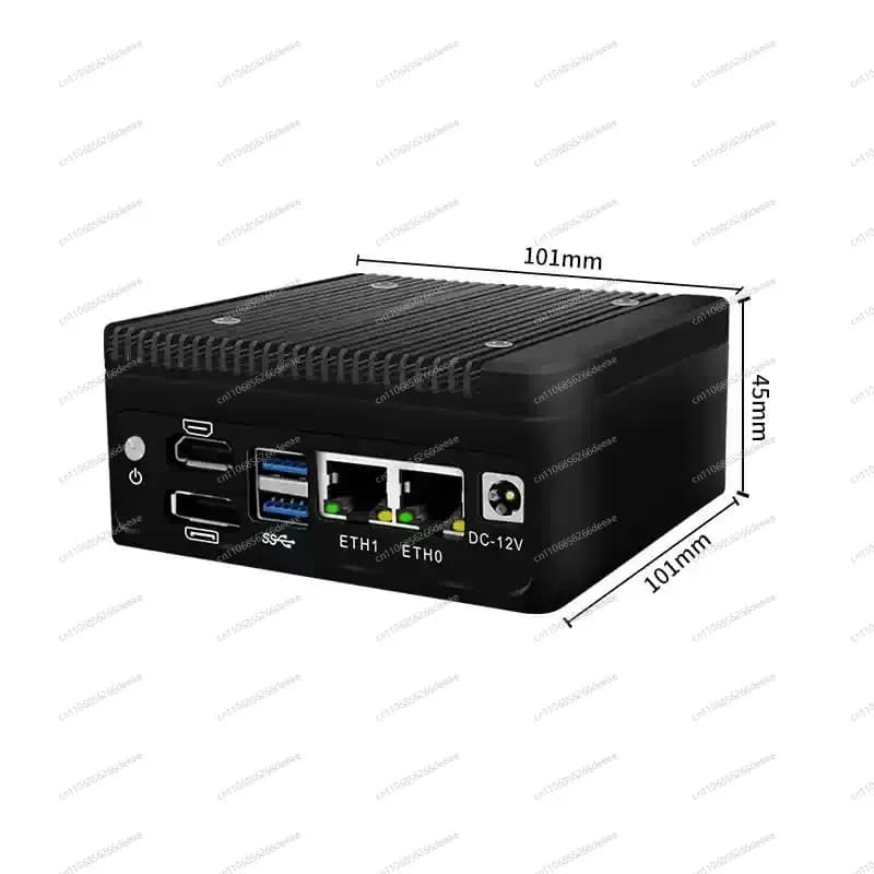 Dual 2.5G LAN Lüfterloser Mini-PC N100 DDR5 HDMI2.1 DP1.4 Firewall Router Appliance-YBJ