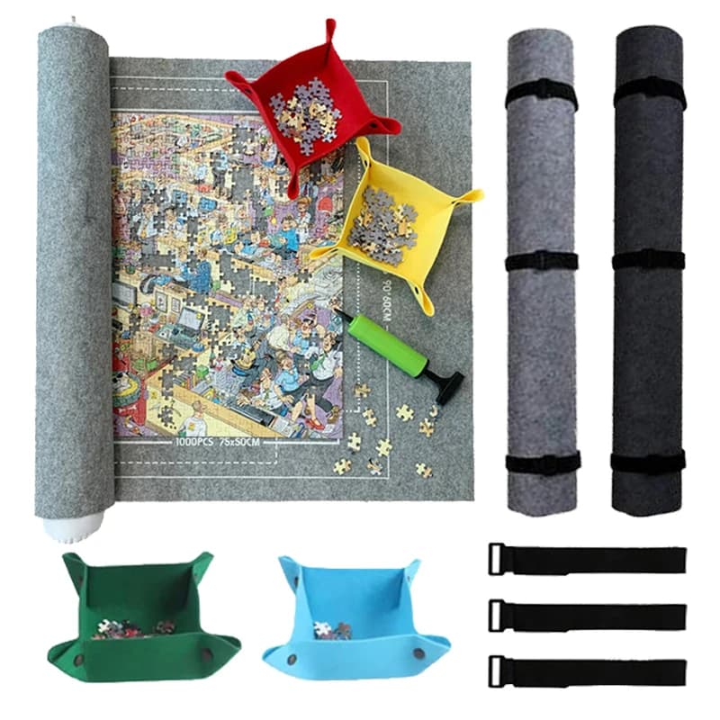 1000 ~ 3000 stücke Puzzle Lagerung Matte Roll-Up Kinder Entwicklungs Spiel eltern-kind-Interaktion Tragbare Reise-Freundliche Tasche TMZ
