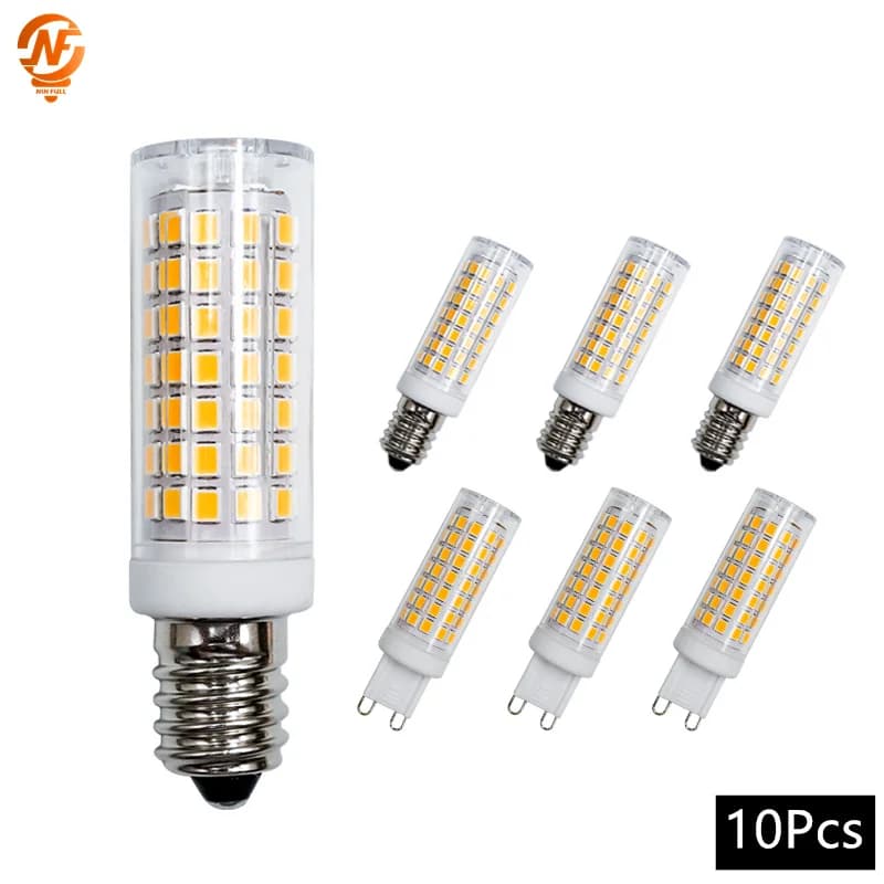 10 Teile/los Super Helle G9 E14 LED Lampe AC220V 110V 6W Dimmbare Keramik SMD2835 Led-lampe Kronleuchter Licht ersetzen Halogen Lampe