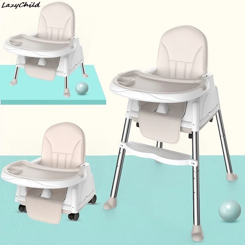 LazyChild Tragbarer, faltbarer Baby-Esszimmerstuhl, sicherer Kinder-Esszimmerstuhl, multifunktionaler Baby-Esstisch und Stuhl, 2023, neu