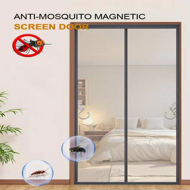 Magnetischer Fliegengittervorhang, Selbstklebender Fliegengittervorhang für den Sommer, Mückenschutz-Magnetvorhang, Einfach zu installieren.