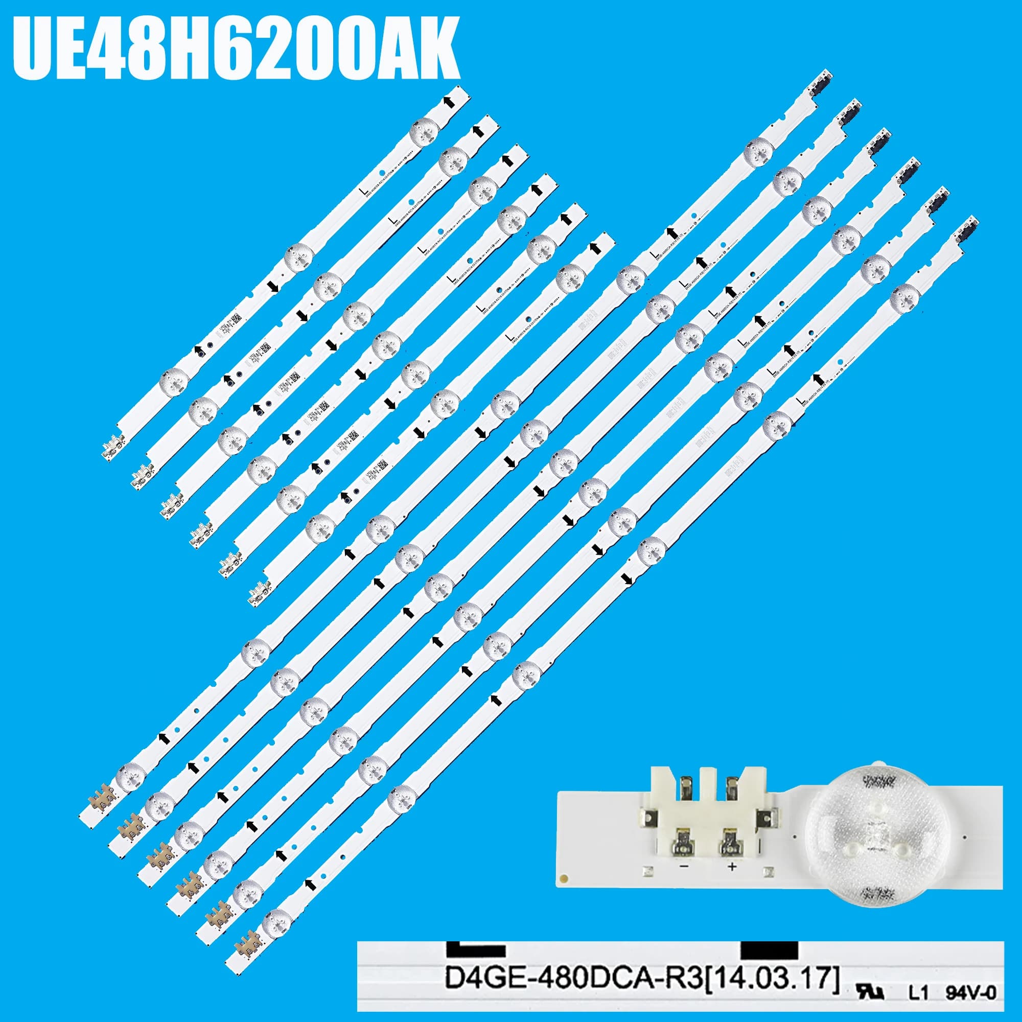 LED-Hintergrundbeleuchtungsstreifen für UE48H6700SL UE48H6500SL UE48H6500SZ UE48H6415SU UE48H6480AR UE48H6500AL UE48H6505ST UE48H6700ST UE48H670