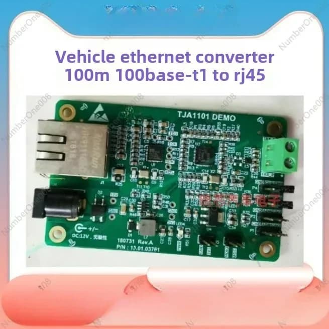 Optimierter Automotive-Ethernet-Medienkonverter 100BASE-T1 zu RJ45 Adapter, 100Mbps für ECU-Tests, Kamera-/Sensordaten