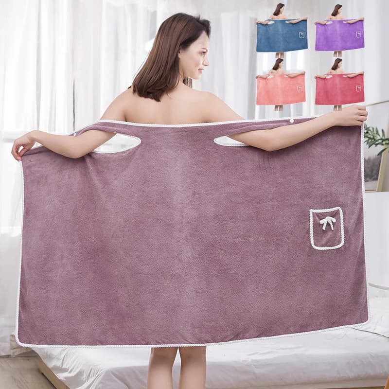 Badetücher für Damen, Mädchen, tragbar, schnell trocknend, zum Baden, Strand, Spa, Bademäntel, Waschen von Kleidung, Dusche, Bad und Fitnessstudio