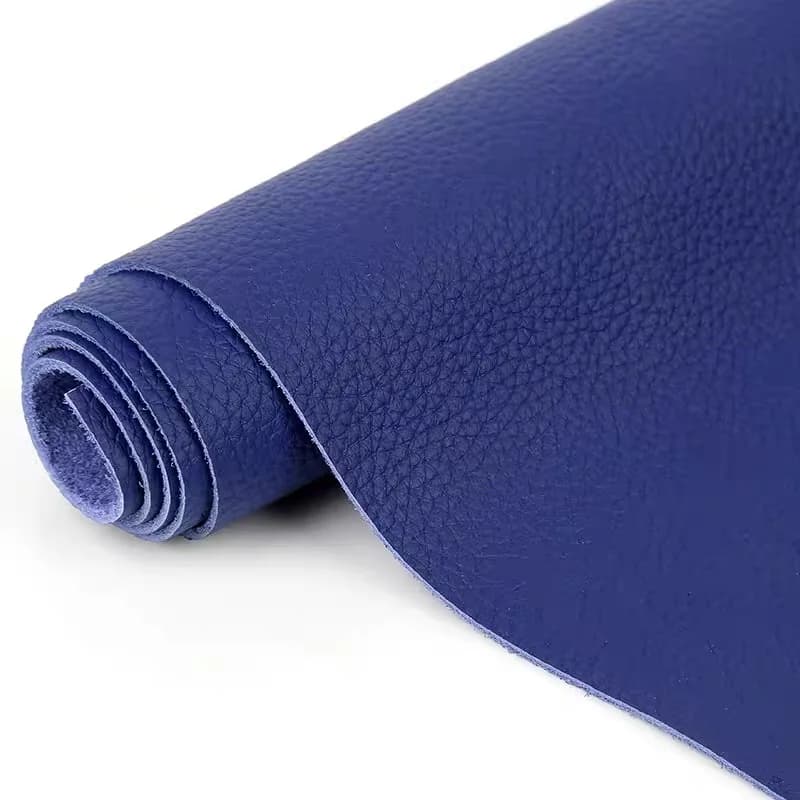 Echtes Leder, marineblaue Farbe, Oberschicht aus Rindsleder, handgefertigtes DIY-Material, Lederstoff, ganzes Rindsledersofa, weiche Vorhaut