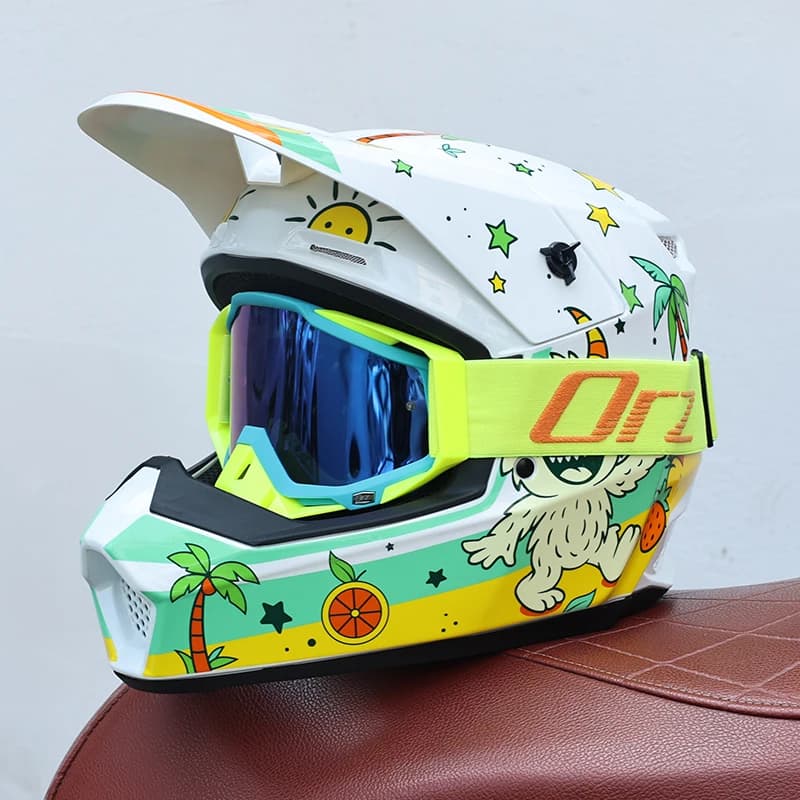 ORZ-903-Motorrad-Offroad-Helm, vollständig abgedecktes Elektrofahrzeug, ziehender Vollhelm, Bergauto, ganzjährig