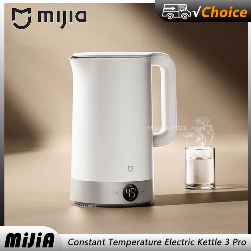 Mijia Wasserkocher mit konstanter Temperatur 3 Pro, 24-Stunden-Isolierung, 316L Edelstahl, 1800W Schnellheizung, 2L, Mi App