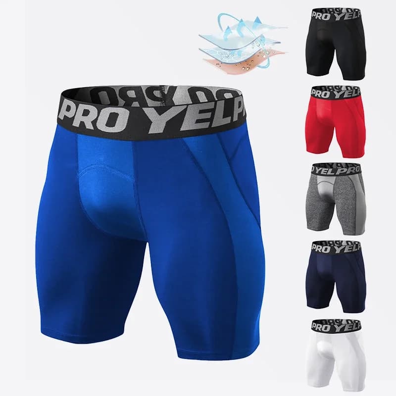 Männer Sport Fitness Shorts Gym Training Schnell Trocknende Kompression Leggings Radfahren Shorts Basketball Laufen Kurze Workout Tight