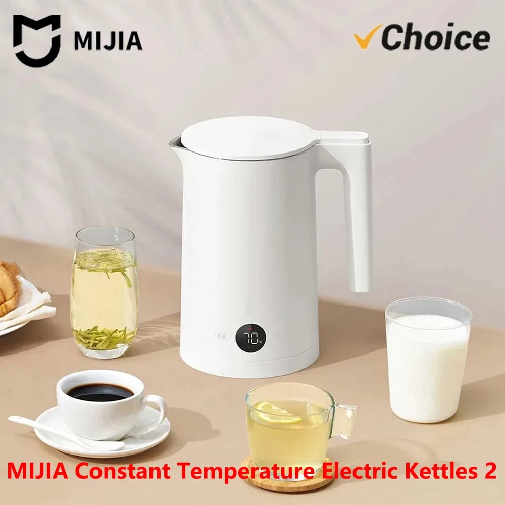 NEUER MIJIA Elektrischer Wasserkocher mit Konstanter Temperatur 2 LED-Digitalanzeigen 4 Thermos-Modi Teekanne für Reisen Heizkessel