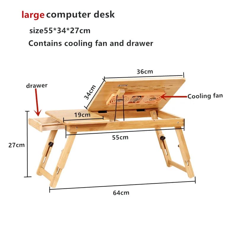 Klappbarer Laptop-Schreibtisch für Zuhause, für Bett und Sofa, Laptop-Betttablett, Tisch, Schreibtisch, tragbarer Schoßschreibtisch zum