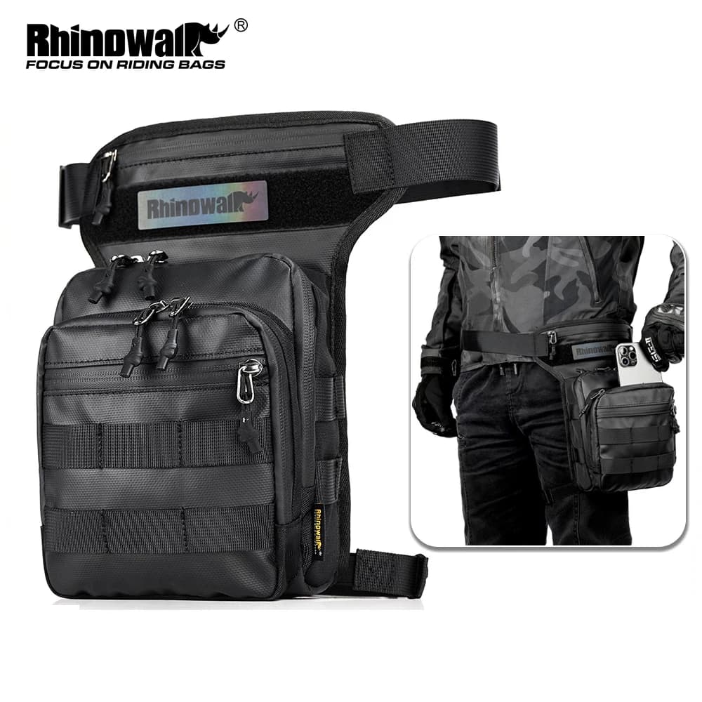 Rhinowalk Taille Bein Tasche Oberschenkel Hüfte BumBelt 3L LargeMessenger Tasche Reise Zelle/Handy Geldbörse Fanny Pack MotorDrop Gürtel beutel
