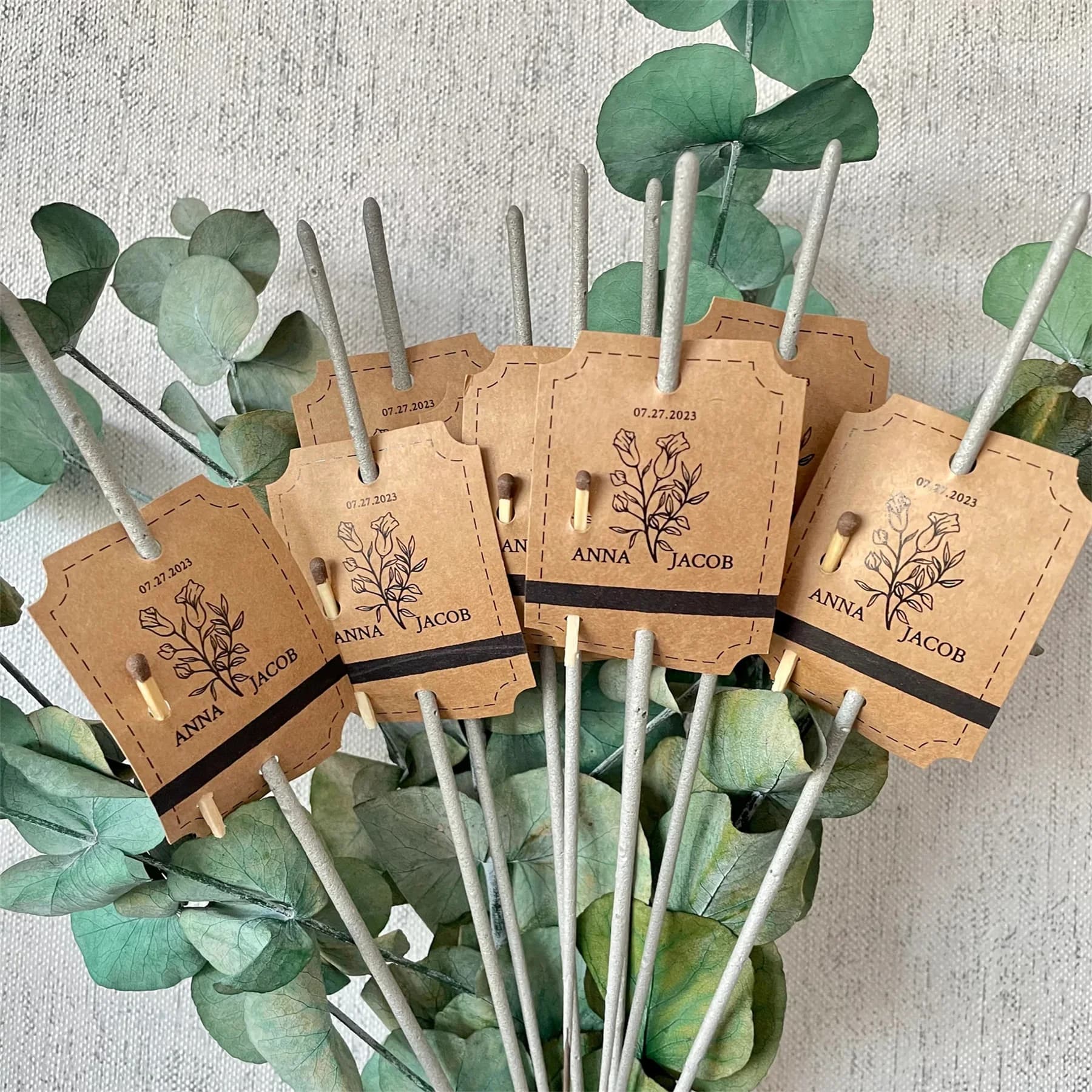 50 Stück personalisiertes Sparkler-Tag für Hochzeit, Party, Verlobung und Jubiläum – schneller Prozess und schneller Versand