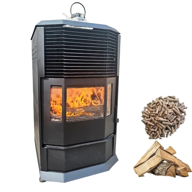 Einfach zu verwendender Doppelherd-Holzkugel und Brennholzkamin mit zwei Backen für Innenheizung und Kochen im Großhandel