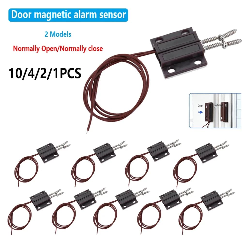 1-10PCS MC-38 Verdrahtete Tür Fenster Sensor Magnetische Schalter Home Alarm System Detektor Reed Schalter