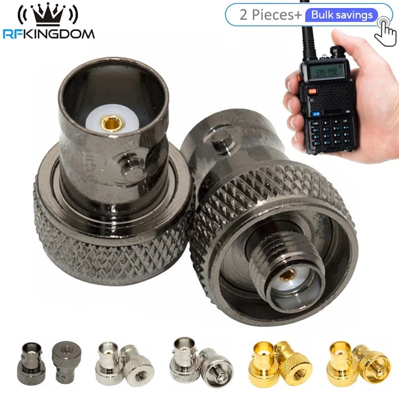 Schwarze BNC-Buchse auf SMA-Buchse, Antennenadapter für Baofeng Radio UV-5R UV-5RA UV-5RB UV-5RC UV-5RD