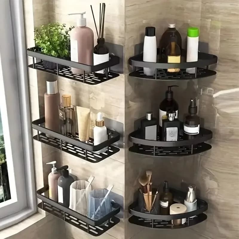 Bad regal, Badezimmer regale, No-Drill-Eck regal für die Wand montage, Dusch ablage halter
