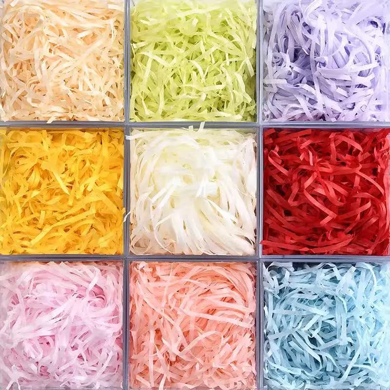 Mehrfarbige Zerknitterte Papierstreifen Zerknittertes Konfetti DIY Geschenkbox-Füllung Party Hochzeit Weihnachtsdekoration