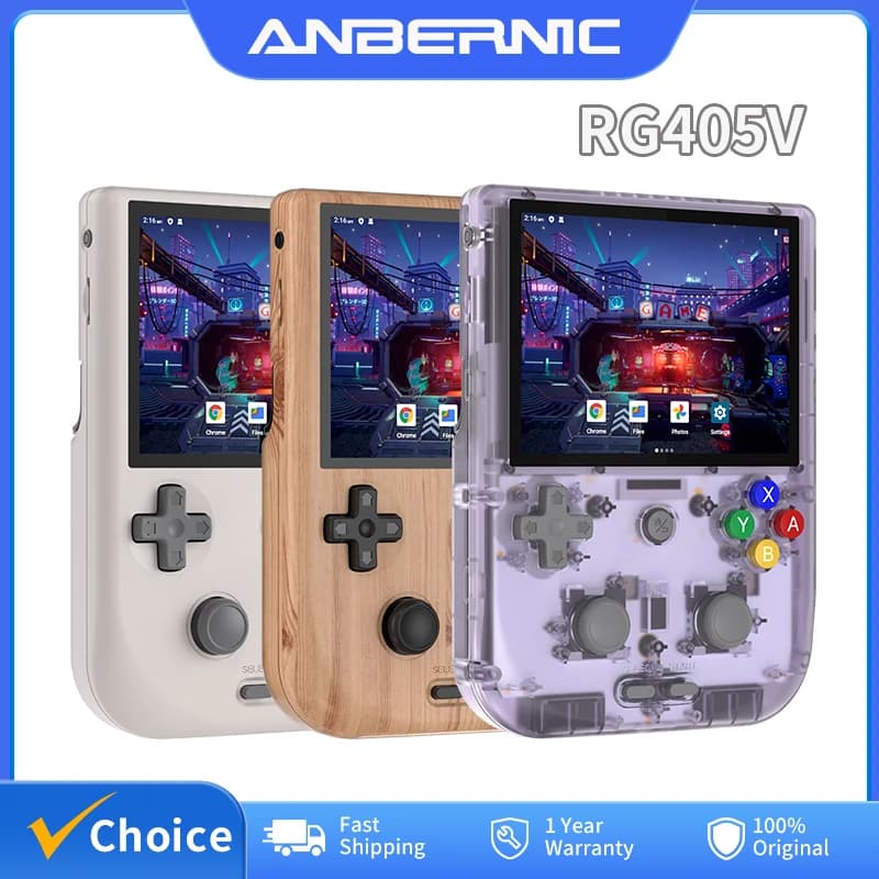 ANBERNIC RG405V Handheld-Spielekonsole 4'' IPS Touchscreen Unisoc Tiger T618 Android 12 5500 mAh Video-Gaming-Player OTA-Update