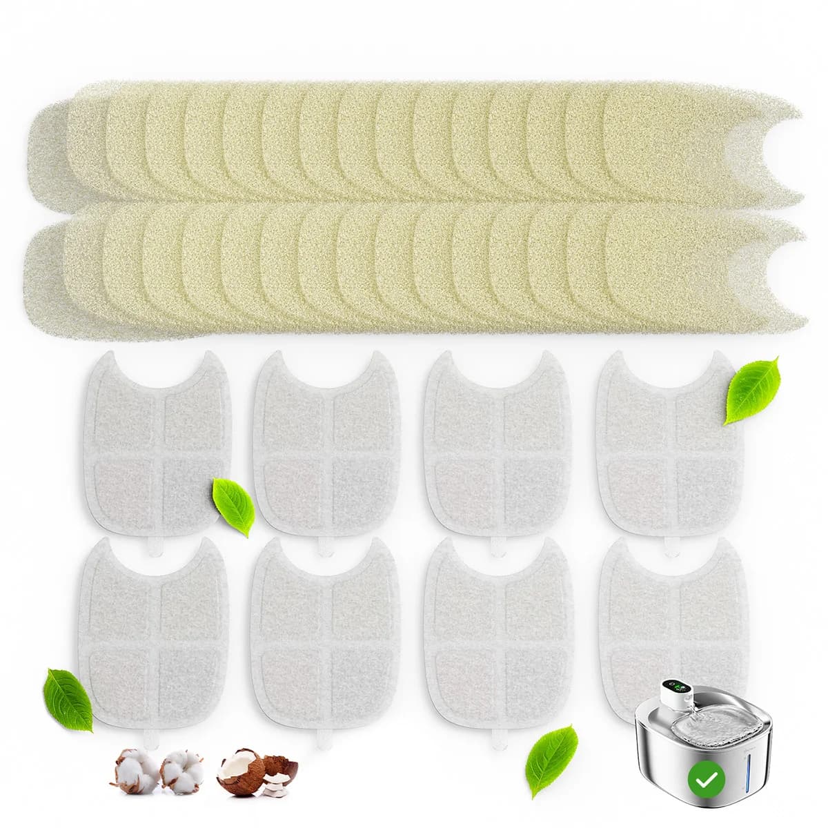Ersatzfilter für APETDOLA Edelstahl-Wasserbrunnen-Trinkspender mit 6-lagigem Filtersystem, 8er-Pack fs10pro