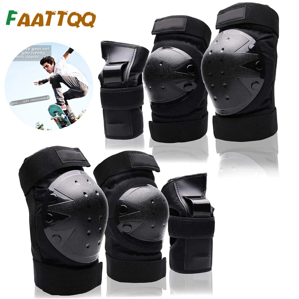 Knie-Ellenbogenschützer für Kinder/Erwachsene, Handgelenkschützer, Schutzausrüstungsset für Rollschuhe, Radfahren, BMX, Skateboard,