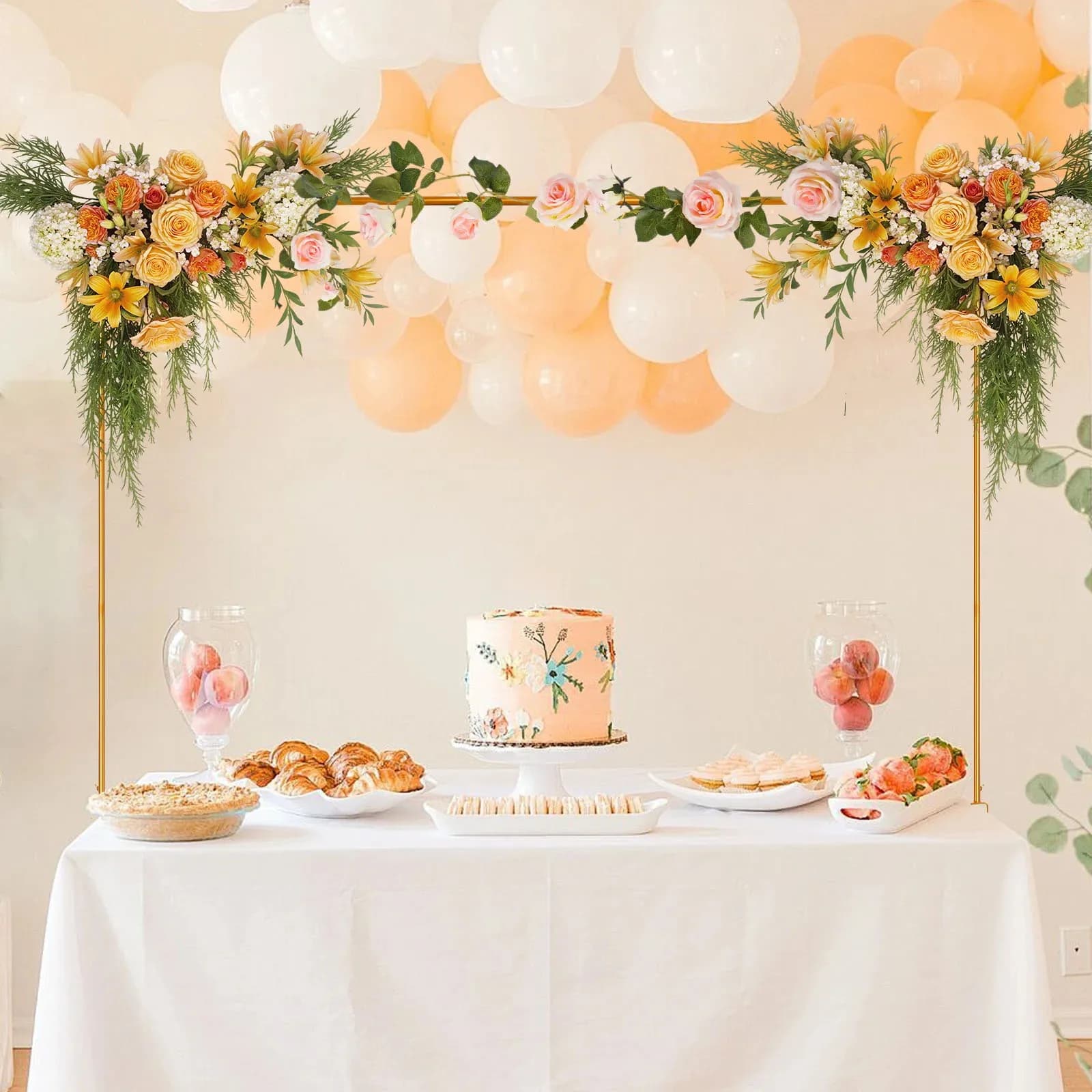 Über-Tisch-Stangenständer Ballonbogen-Ständer Verstellbarer Tischbogen zum Aufhängen für Hochzeit Geburtstag Weihnachten Jubiläum Dekoration