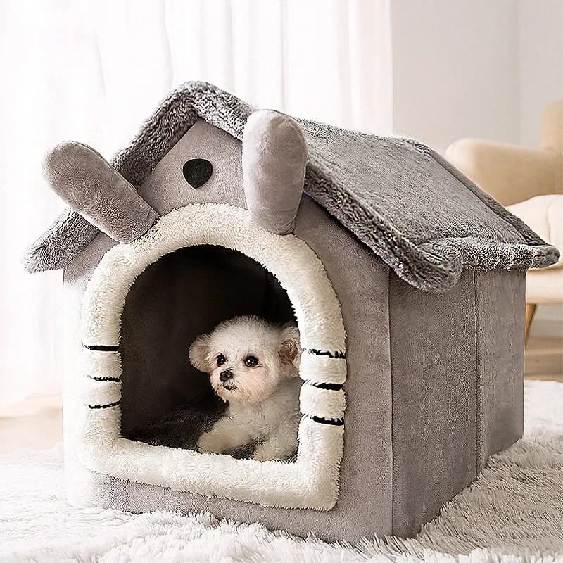 Winter-Falthäuser für kleine und mittelgroße Hunde und Katzen, Matratzen, Haustierprodukte, Welpenkörbe, Winter-Zwinger