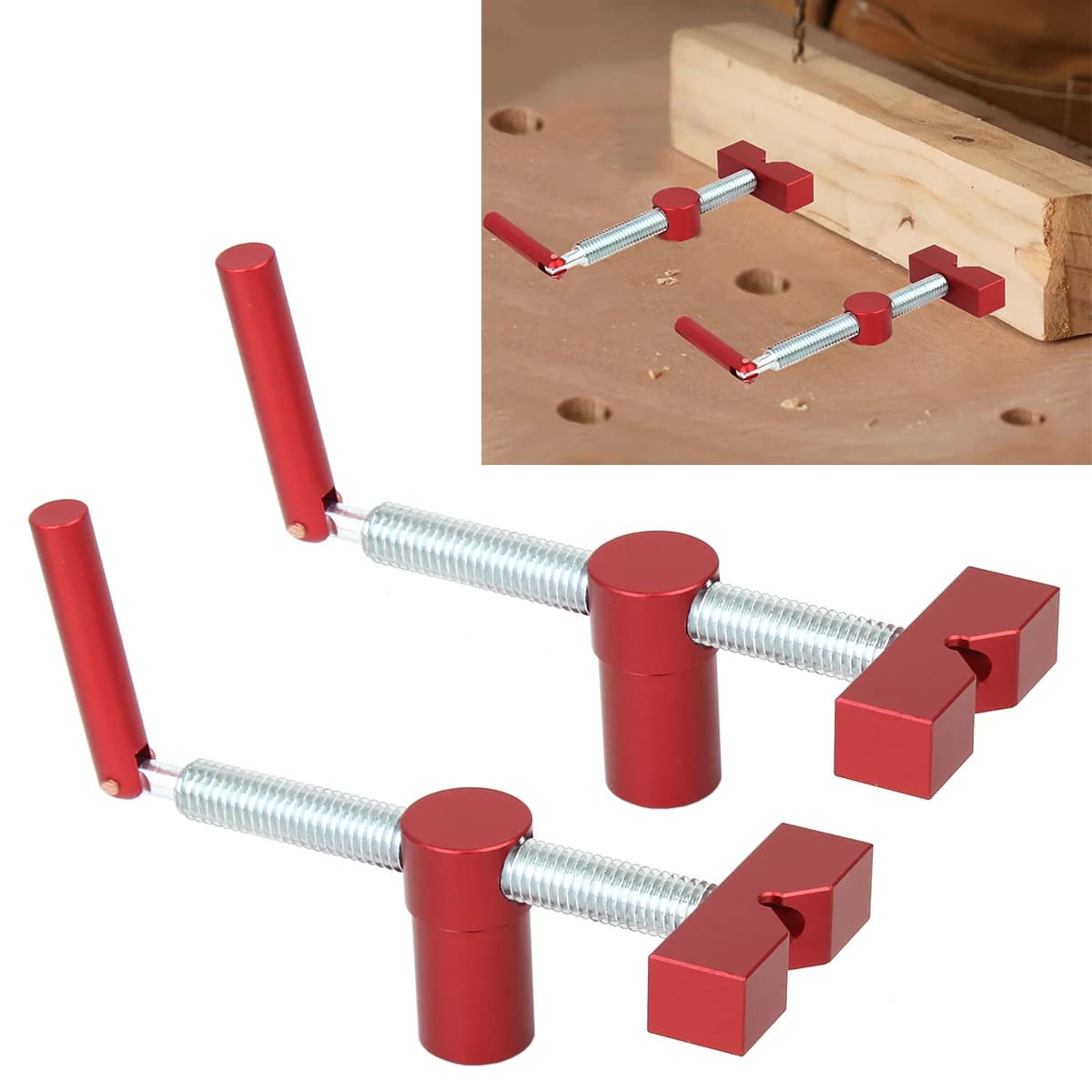 Holzbank, Bremseinsätze für Hunde, Werkbank, schnelle feste Clip-Klemme, Aluminium-Befestigungsschraubstock für