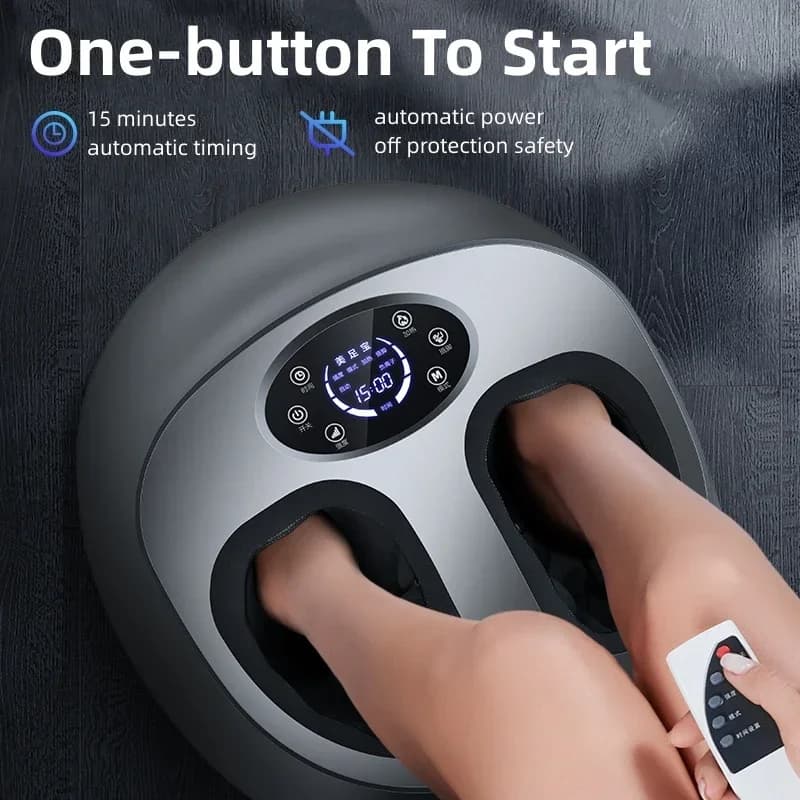 Elektrische Fußmassagegerät, vollautomatisches Shiatsu-Kneten, Heizung, Haushalts-Negativ-Ionen-Airbag, vollständig umwickeltes Fußmassagegerät