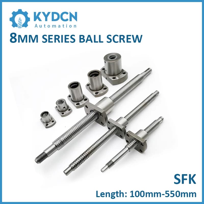 8mm kugel schraube sfk0801 sfk0802 sfk08025 cnc miniatur kugel schraube 100 mm-550mm mikro kugel schraube für 3d drucker