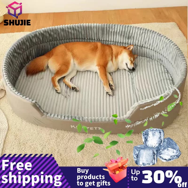 Hundematte, kühlend, doppelseitig, erhältlich für alle Jahreszeiten, große Größe, extra großes Hundebett, Haus, Sofa, Zwinger, weiches Fleece,