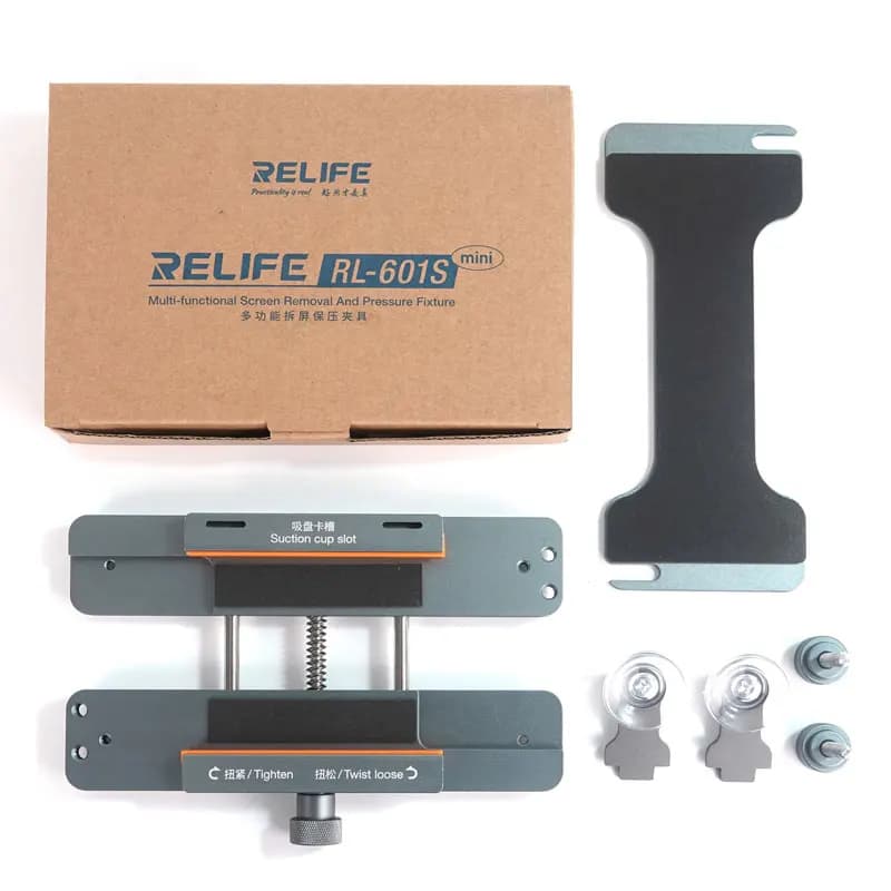 RELIFE RL-601S Mini 3-in-1-Multifunktions-Demontagebildschirm-Druckhaltevorrichtung für die Entfernung der Bildschirmrückabdeckung für iPhone 14 13