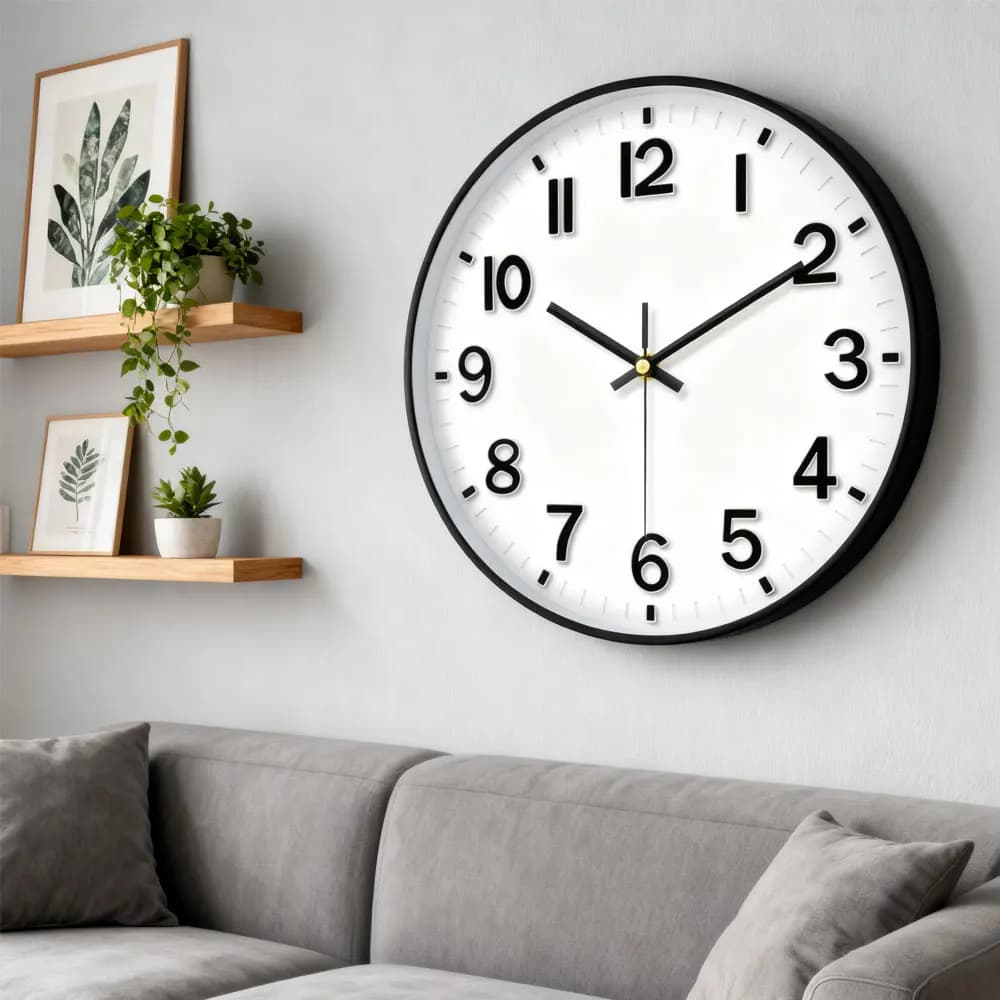 8/10/12 Zoll klassische Quarz-Wanduhr, 3D-kubische digitale Uhr, Arbeitszimmer, Wohnzimmer, Schlafzimmer, moderne, leise, analoge Uhr, Heimdekoration
