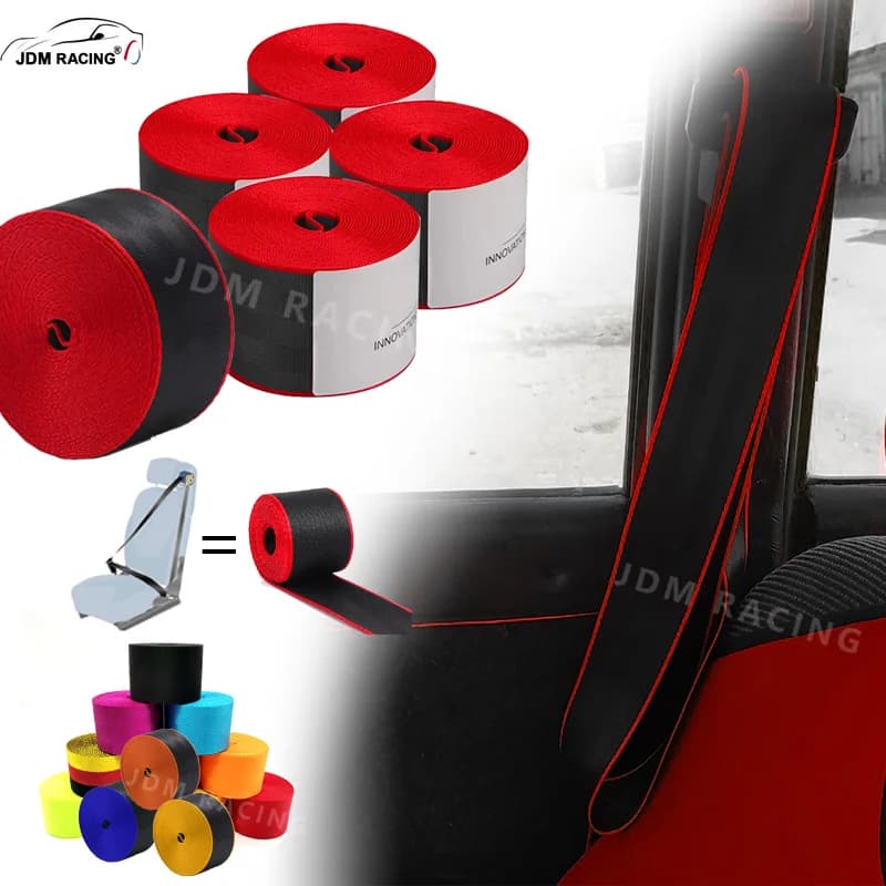 5 Stück Universal 3,6 m Auto-stärkter Sicherheitsgurt Gurtband Stoff Rennwagen modifizierter Sitz Sicherheitsgurte Gurtbänder 5 Sitze