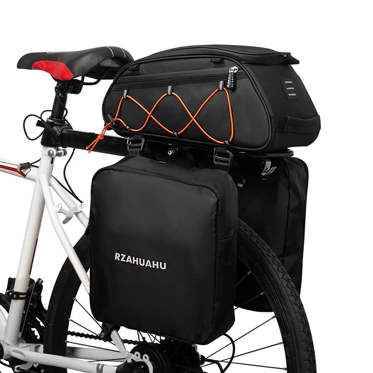 3-in-1-Fahrradträgertasche, Kofferraumtasche, wasserdichte Fahrrad-Rücksitztasche, Kühltasche mit 2 seitlichen Aufhängetaschen,