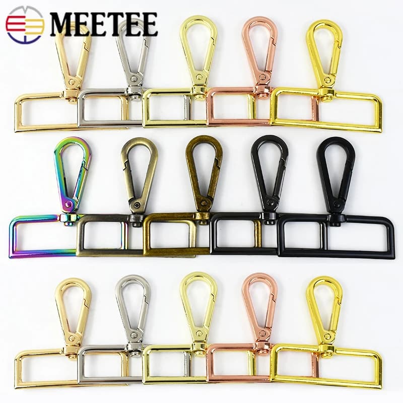 50pcs 16/20/25/32/50mm drehbarer Karabiner verschluss Metalls chn allen für Taschen riemen Gurtband Abzug Karabiner haken DIY Näh zubehör