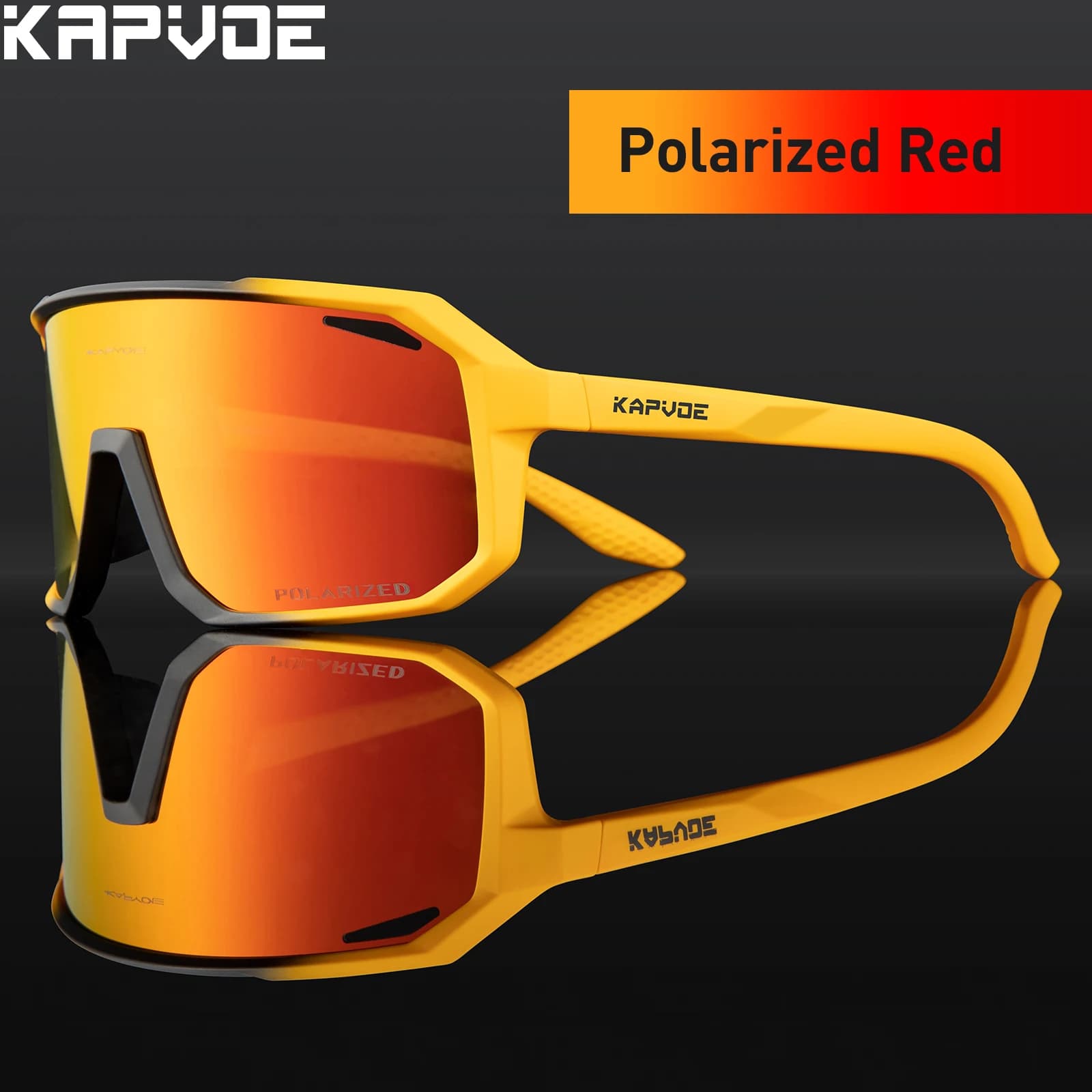 Kapvoe Radfahren Gläser Männer Radfahren Sonnenbrillen MTB UV400 Polarisierte Integrierte Myopie Rahmen Fahrrad Brille Outdoor Sport Brillen